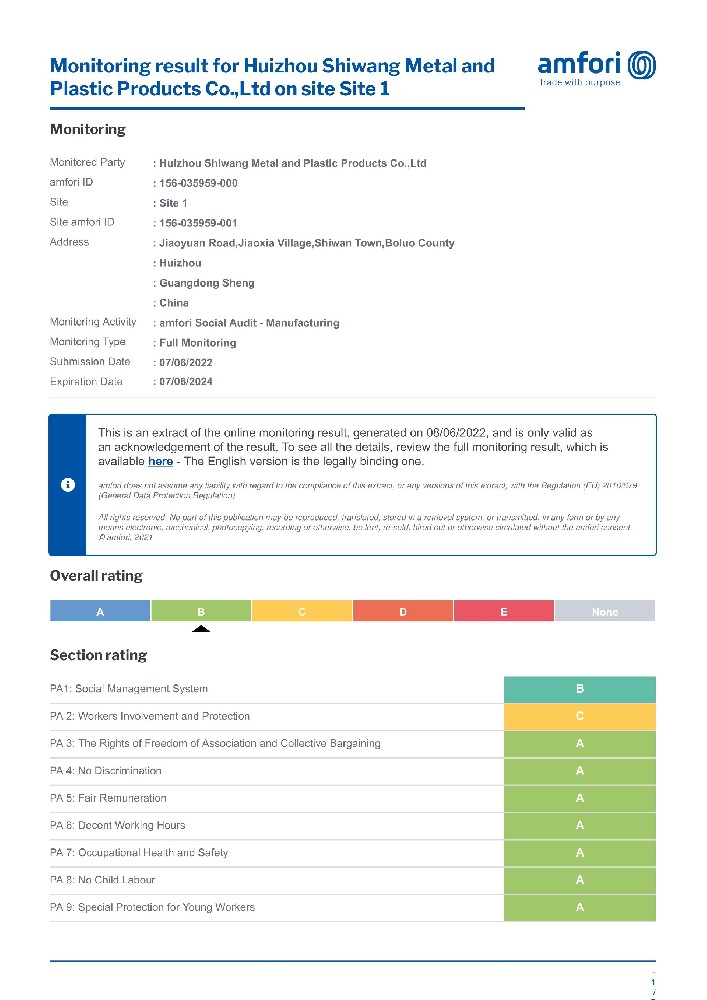 BSCI certification